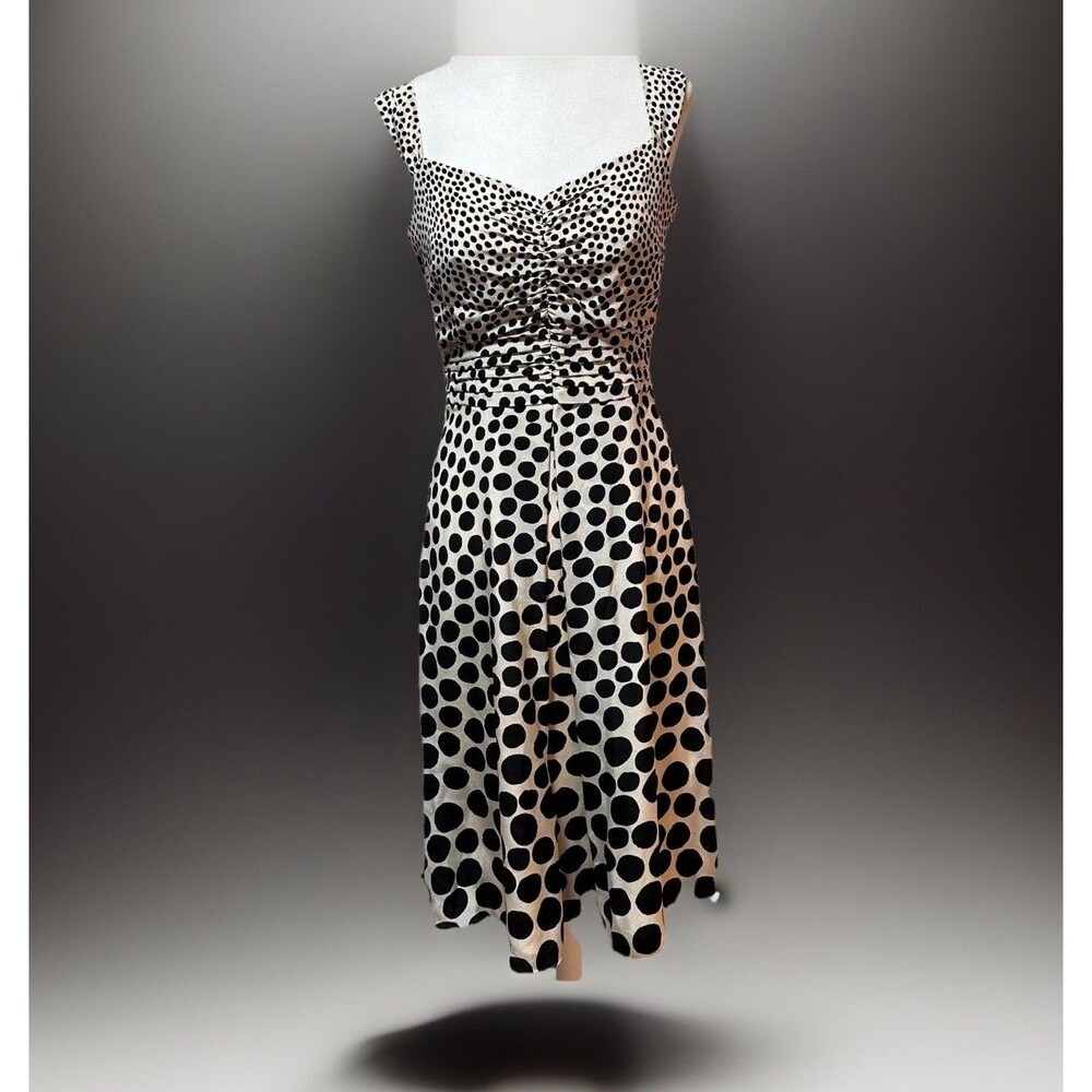 Ann Taylor Women's Size 2 Silk polka dot A-line dress